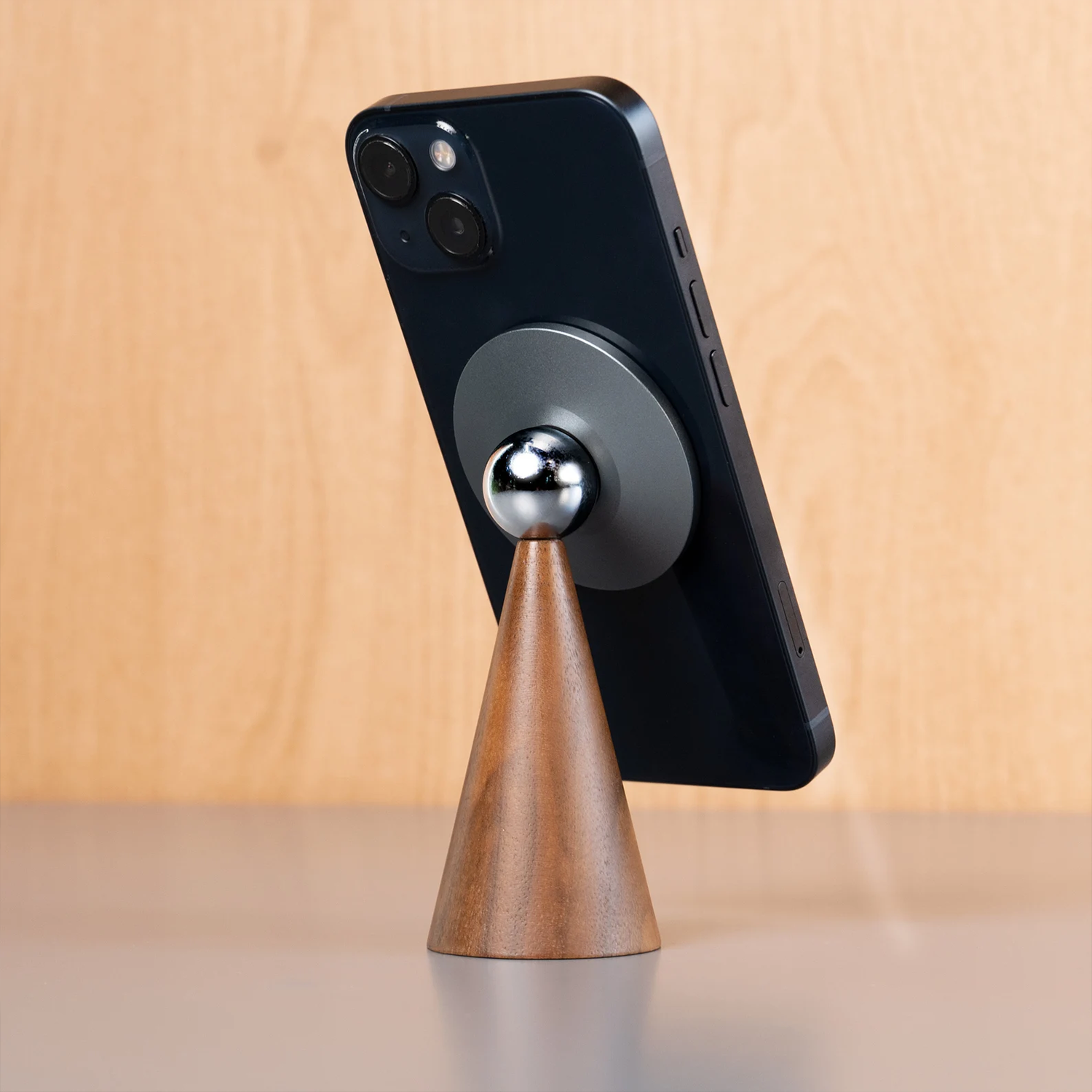 Conical Desktop Magnetic Device Mount, 360-Degree Rotatable Phone Cradle For Hands-Free Screen Viewing
