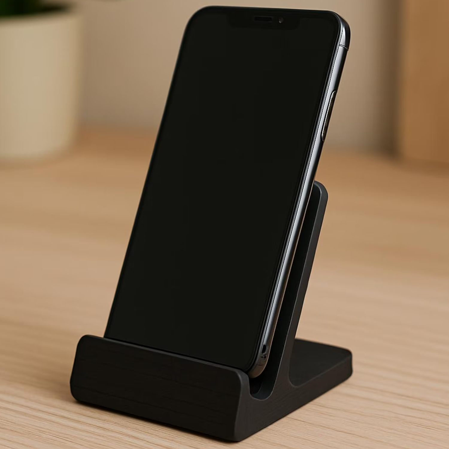 Sleek Angled Desktop Device Cradle, Simple Compact Smartphone Support For Daily Work And Leisure