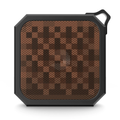 Block Pattern Compact Wireless Audio Player, Portable Square Bluetooth Speaker With Built-In Carry Loop